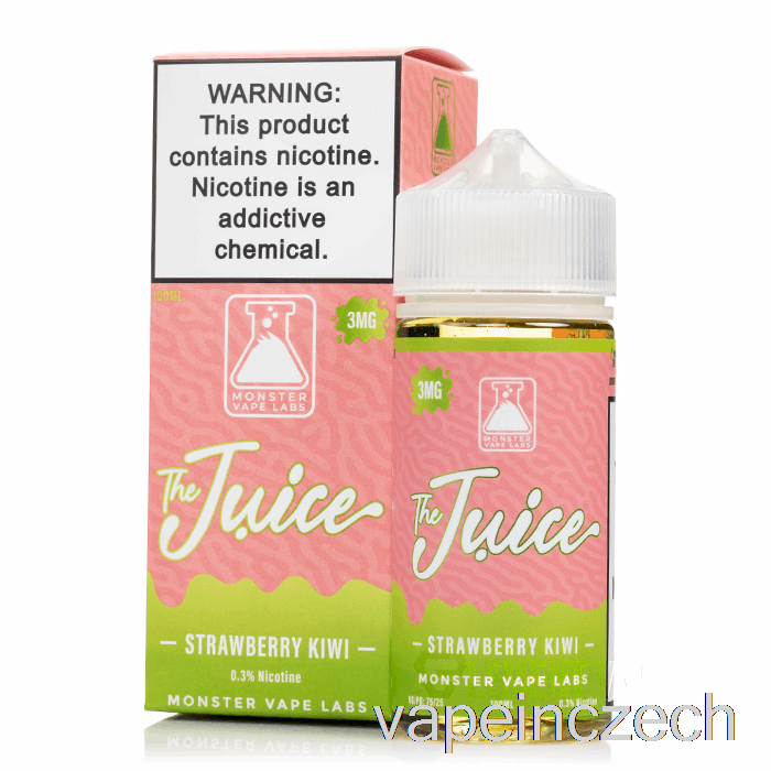 Jahodové Kiwi - šťáva - 100ml 3mg Vape Bez Nikotinu
